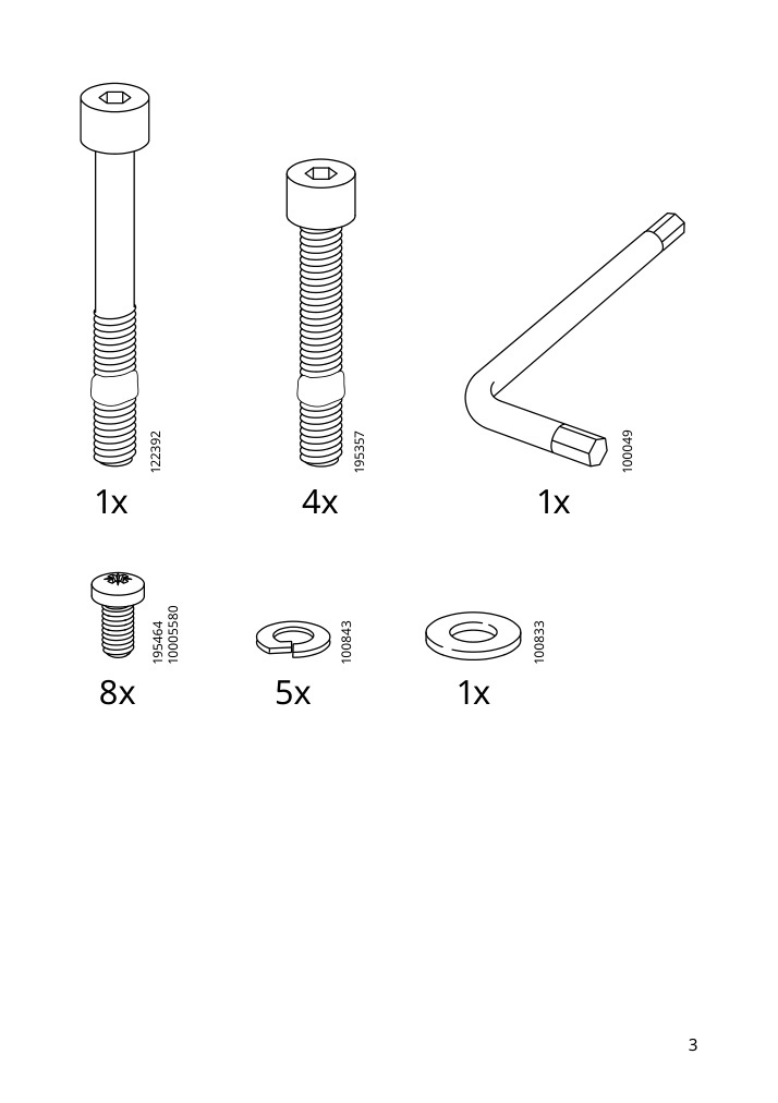 Assembly instructions for IKEA Stensele star base anthracite | Page 3 - IKEA STENSELE / MÅNHULT table and 2 chairs 995.059.25