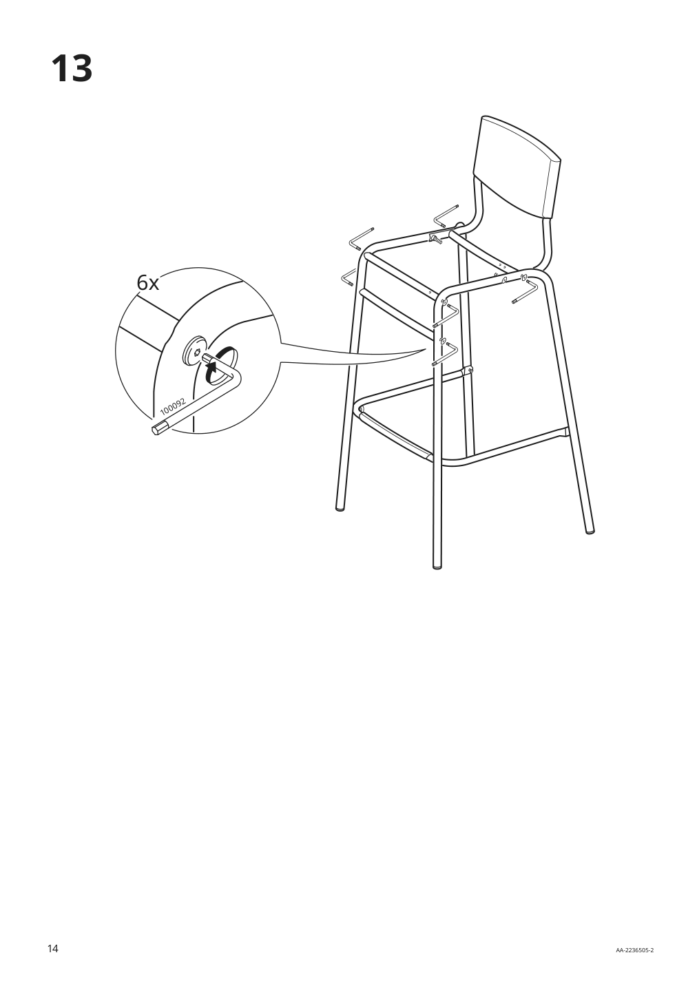 Assembly instructions for IKEA Stig bar stool with backrest black black | Page 14 - IKEA HÅVERUD / STIG table and 4 stools 894.289.23