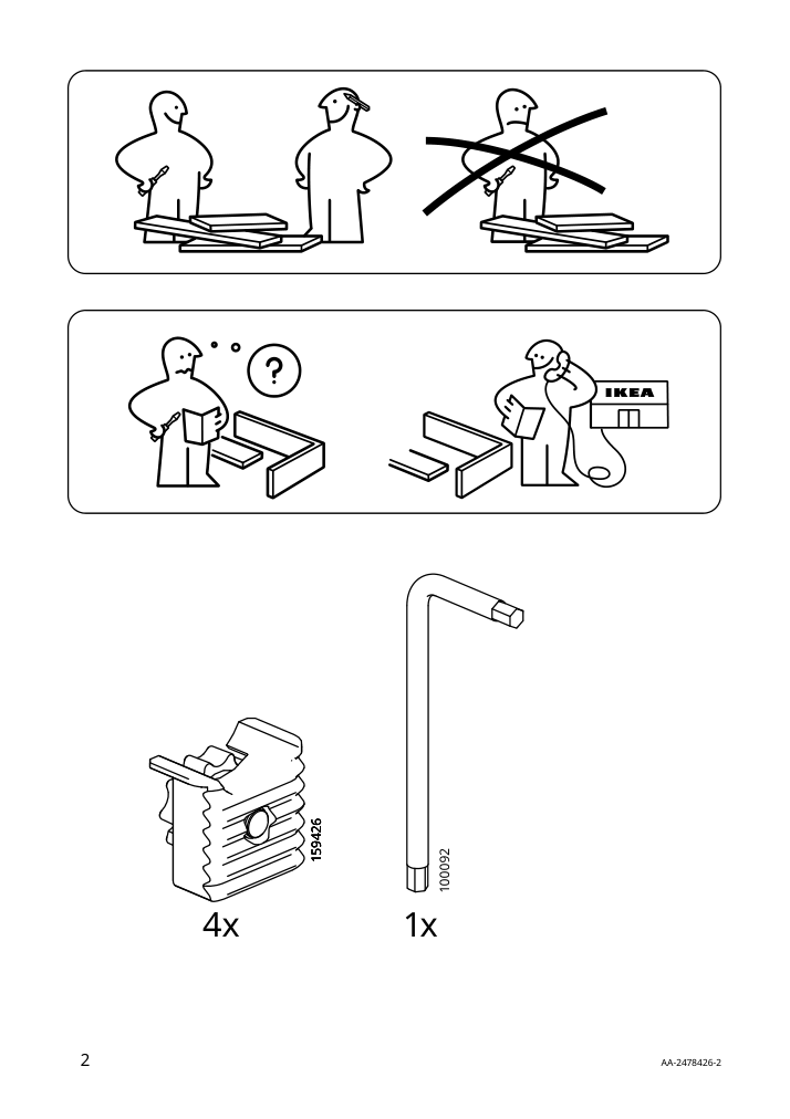 Assembly instructions for IKEA Stockholm 2025 tabletop oak veneer | Page 2 - IKEA STOCKHOLM 2025 / LYCKAN table and 4 chairs 295.902.67