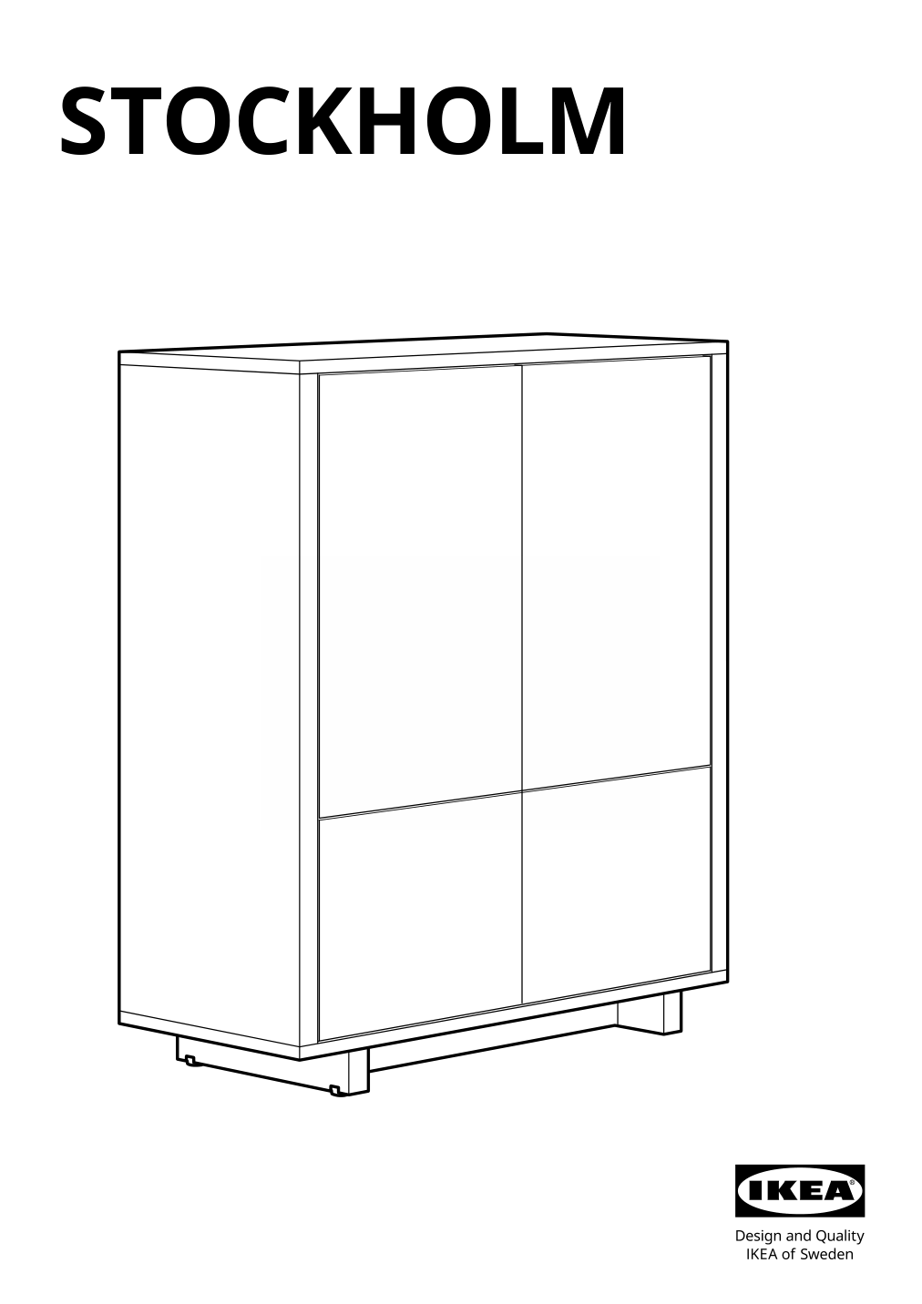 Assembly instructions for IKEA Stockholm cabinet with 2 drawers walnut veneer | Page 1 - IKEA STOCKHOLM cabinet with 2 drawers 802.397.24