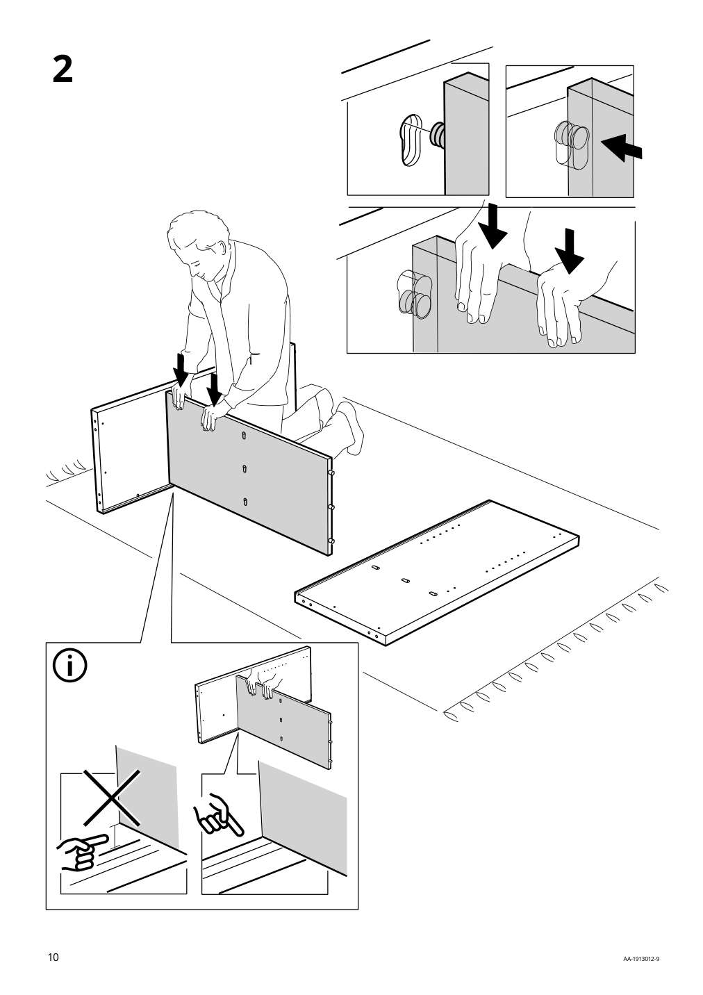 Assembly instructions for IKEA Stockholm cabinet with 2 drawers walnut veneer | Page 10 - IKEA STOCKHOLM cabinet with 2 drawers 802.397.24