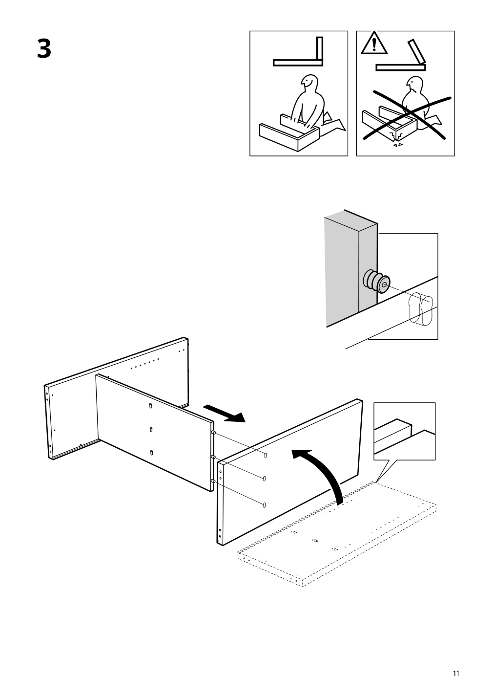 Assembly instructions for IKEA Stockholm cabinet with 2 drawers walnut veneer | Page 11 - IKEA STOCKHOLM cabinet with 2 drawers 802.397.24