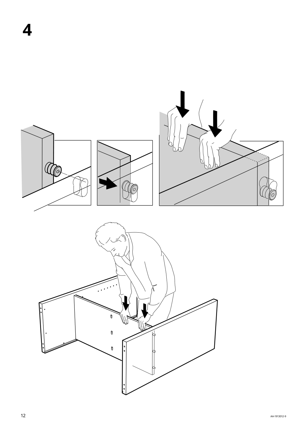 Assembly instructions for IKEA Stockholm cabinet with 2 drawers walnut veneer | Page 12 - IKEA STOCKHOLM cabinet with 2 drawers 802.397.24