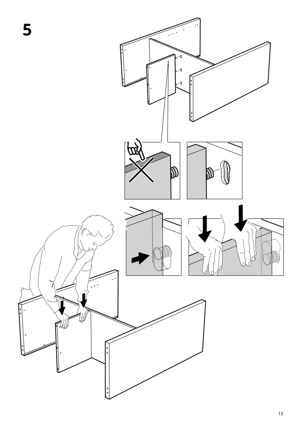 Assembly instructions for IKEA Stockholm cabinet with 2 drawers walnut veneer | Page 13 - IKEA STOCKHOLM cabinet with 2 drawers 802.397.24