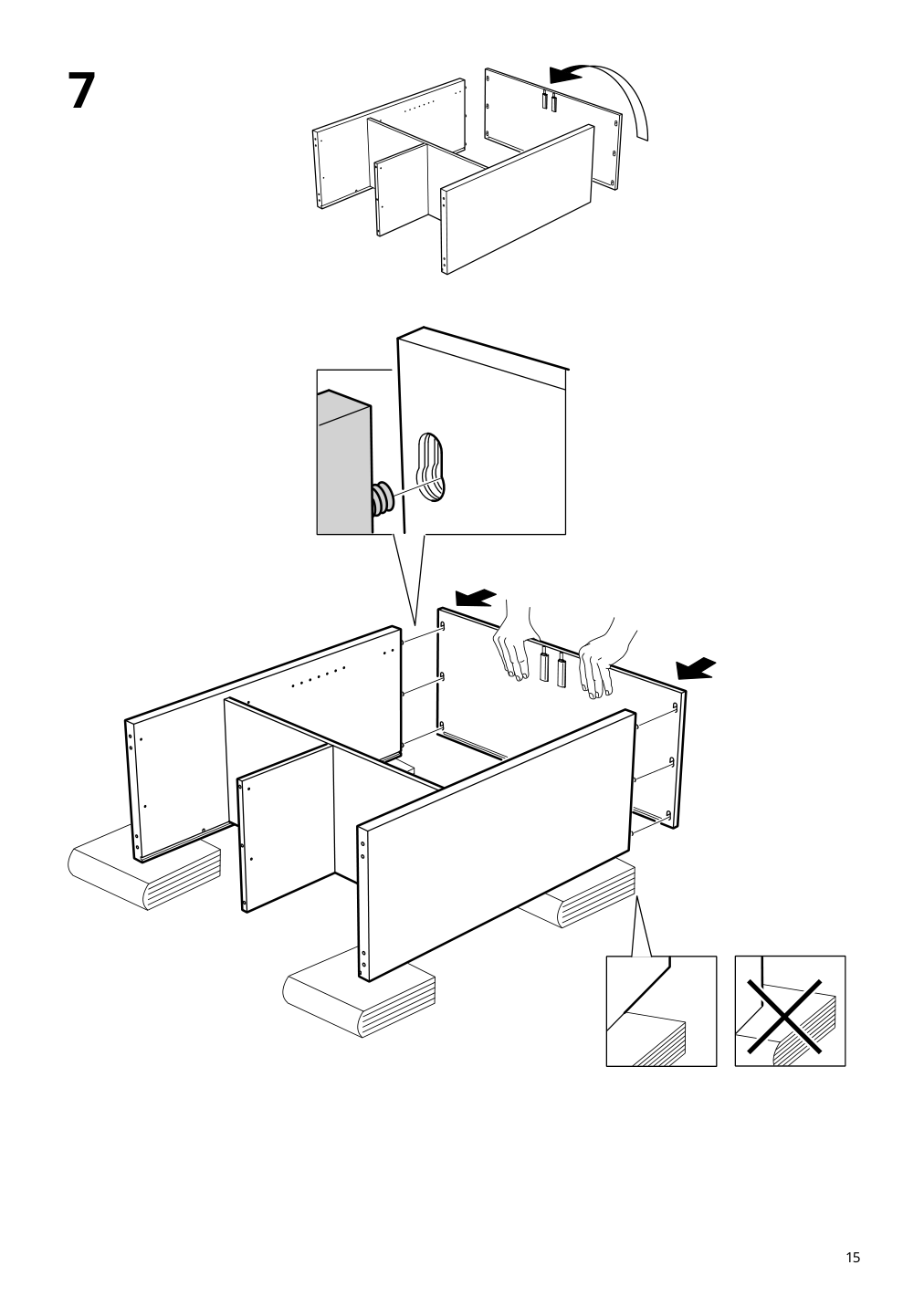 Assembly instructions for IKEA Stockholm cabinet with 2 drawers walnut veneer | Page 15 - IKEA STOCKHOLM cabinet with 2 drawers 802.397.24