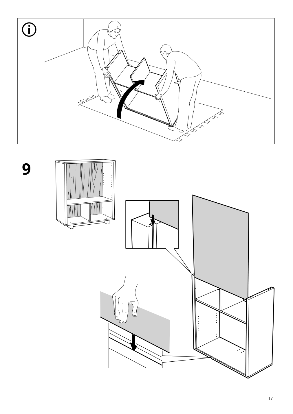 Assembly instructions for IKEA Stockholm cabinet with 2 drawers walnut veneer | Page 17 - IKEA STOCKHOLM cabinet with 2 drawers 802.397.24