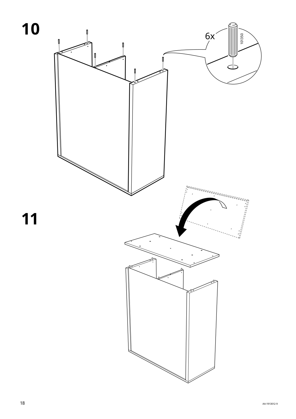 Assembly instructions for IKEA Stockholm cabinet with 2 drawers walnut veneer | Page 18 - IKEA STOCKHOLM cabinet with 2 drawers 802.397.24