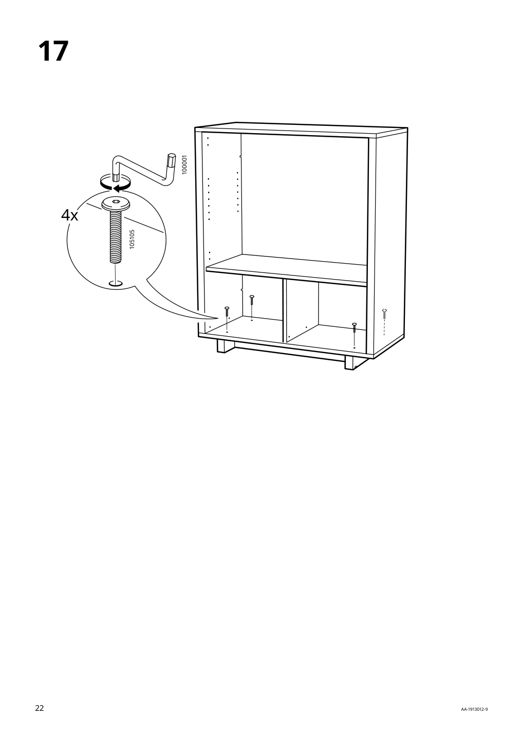 Assembly instructions for IKEA Stockholm cabinet with 2 drawers walnut veneer | Page 22 - IKEA STOCKHOLM cabinet with 2 drawers 802.397.24