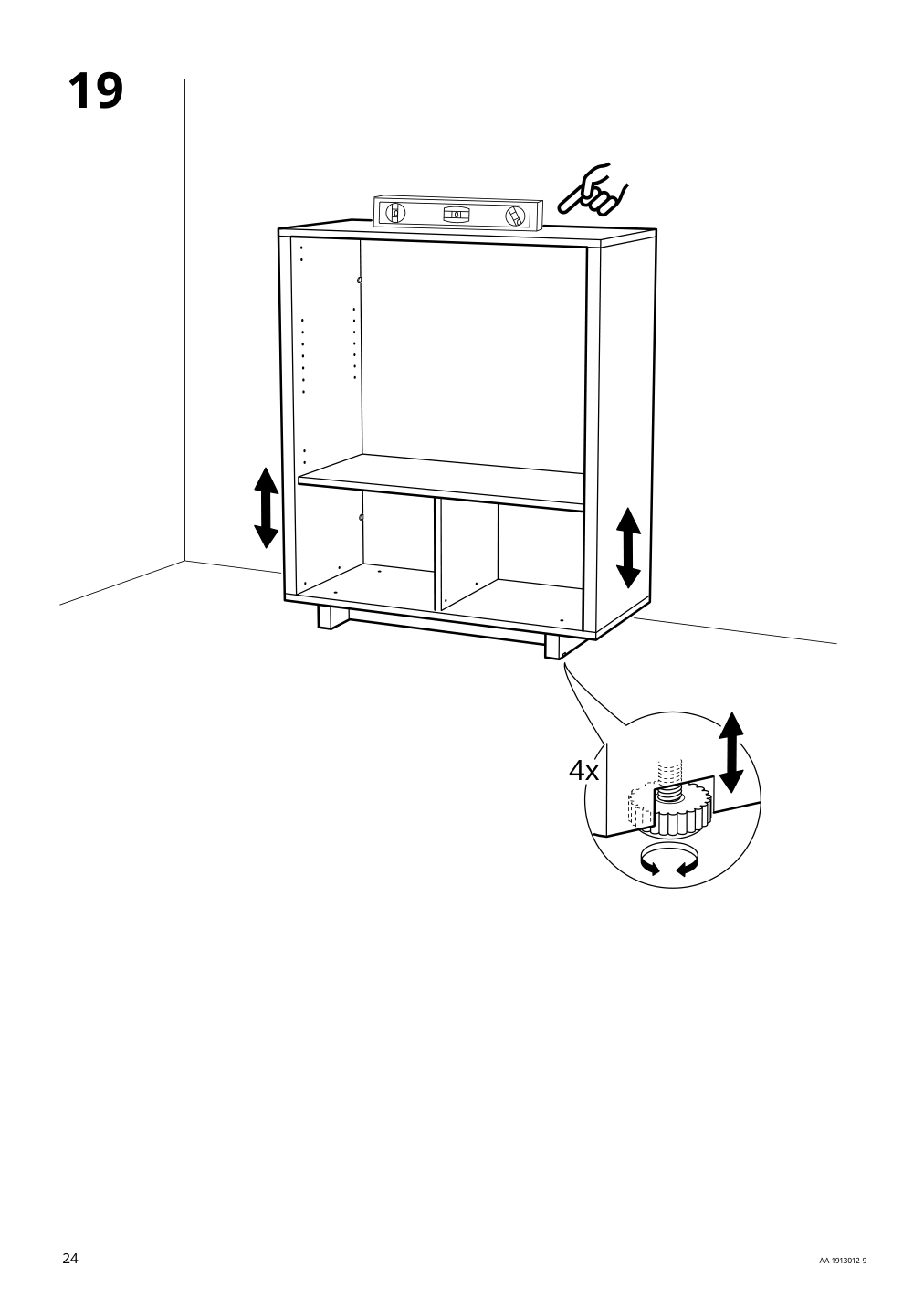 Assembly instructions for IKEA Stockholm cabinet with 2 drawers walnut veneer | Page 24 - IKEA STOCKHOLM cabinet with 2 drawers 802.397.24