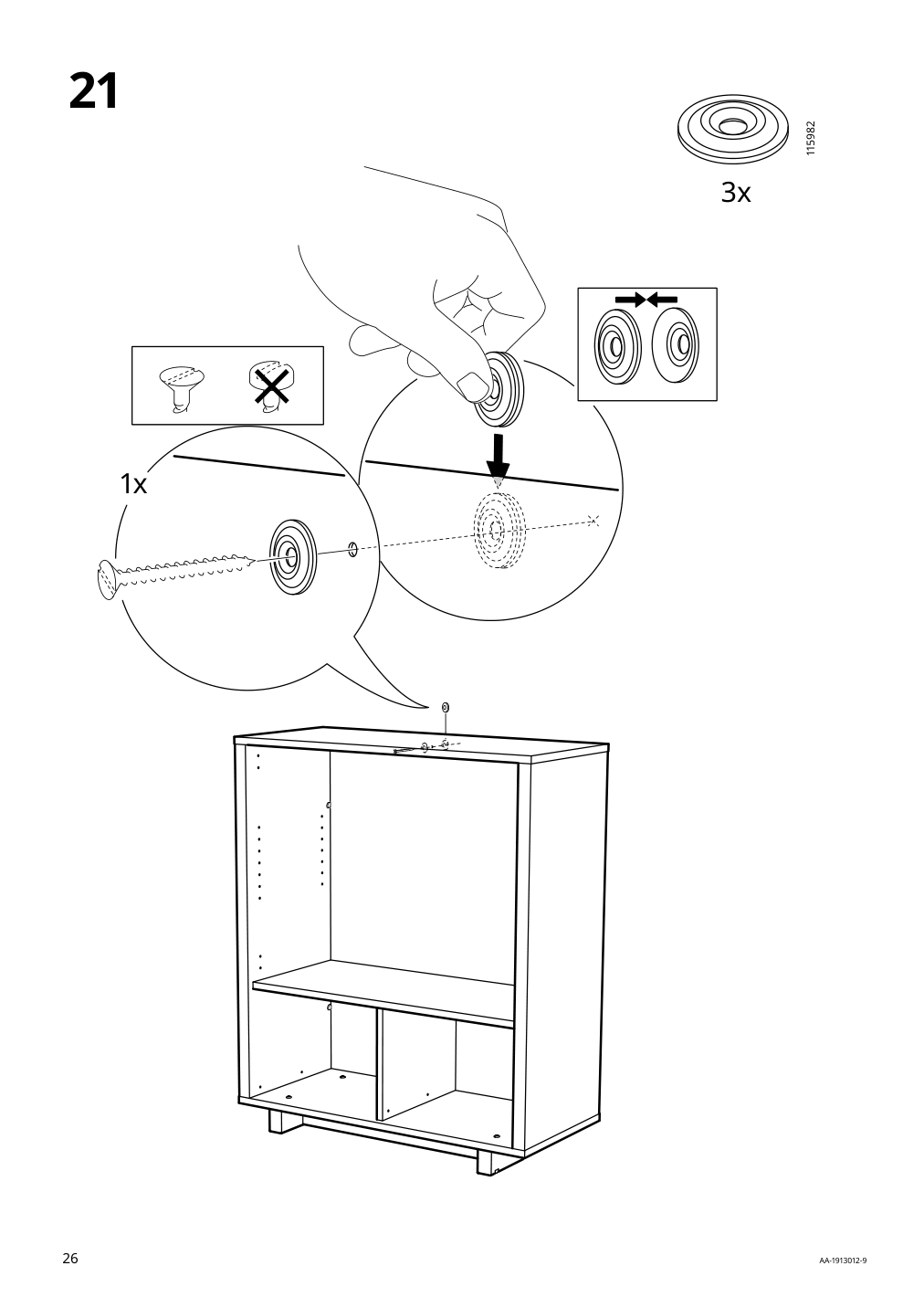 Assembly instructions for IKEA Stockholm cabinet with 2 drawers walnut veneer | Page 26 - IKEA STOCKHOLM cabinet with 2 drawers 802.397.24