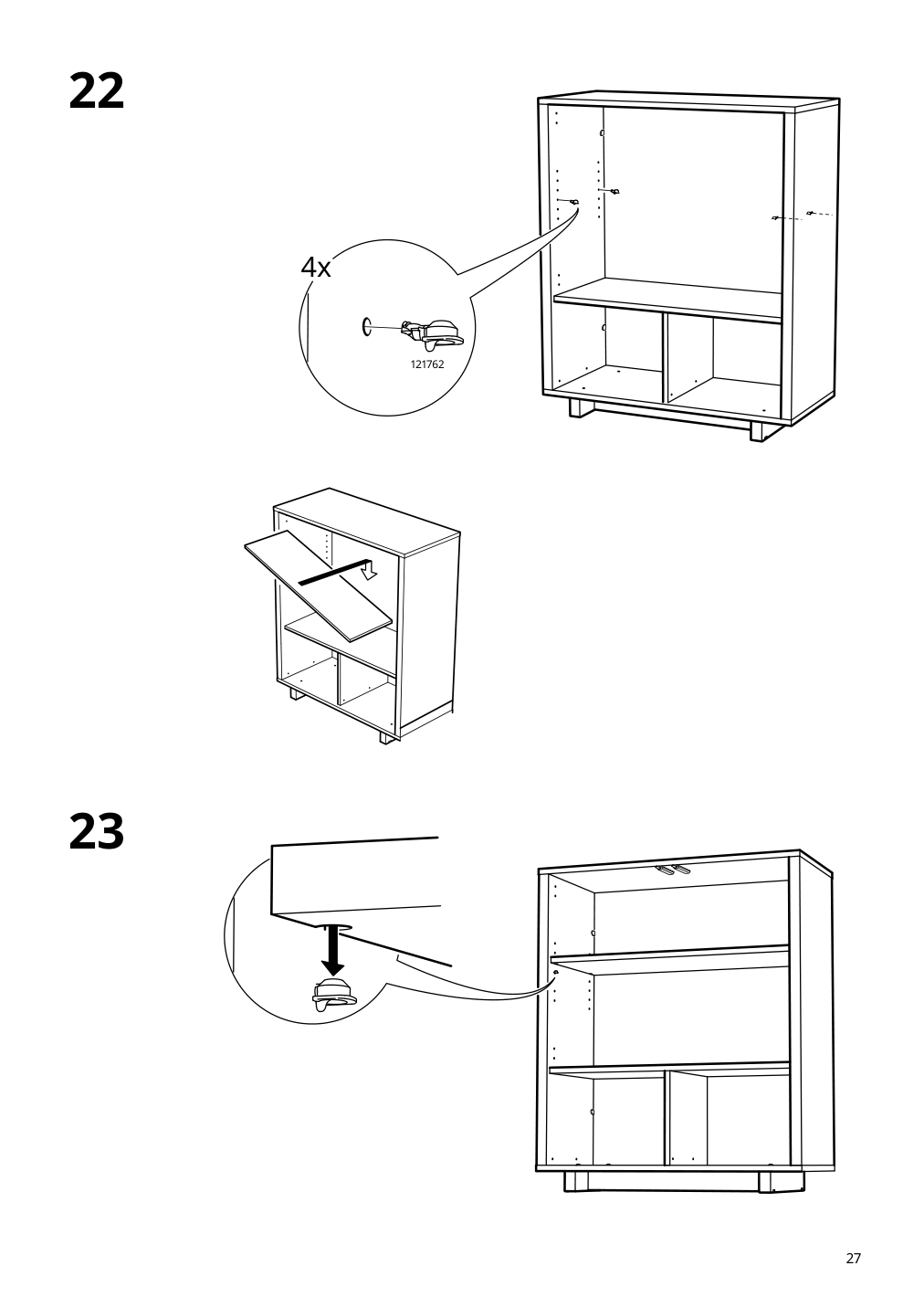 Assembly instructions for IKEA Stockholm cabinet with 2 drawers walnut veneer | Page 27 - IKEA STOCKHOLM cabinet with 2 drawers 802.397.24