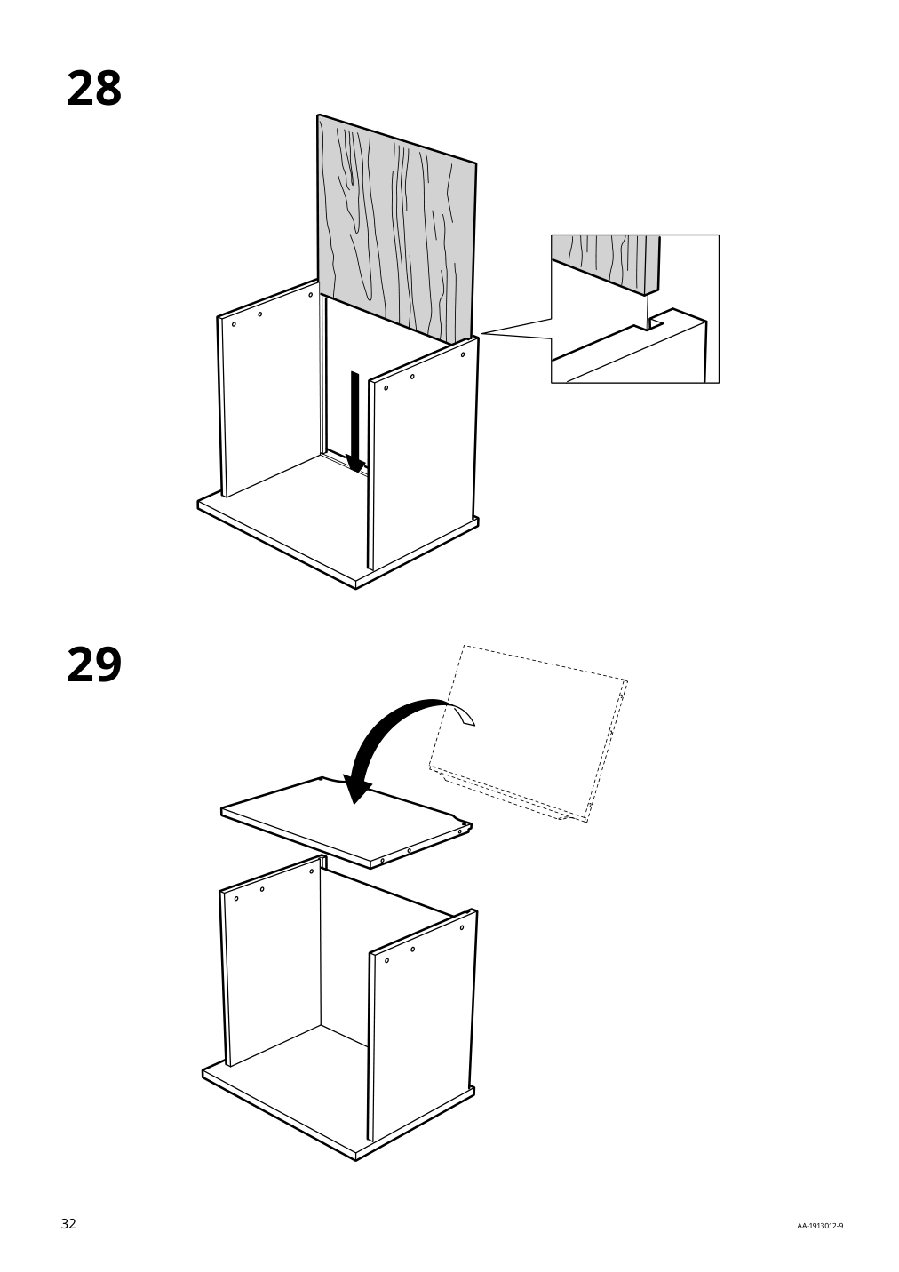 Assembly instructions for IKEA Stockholm cabinet with 2 drawers walnut veneer | Page 32 - IKEA STOCKHOLM cabinet with 2 drawers 802.397.24