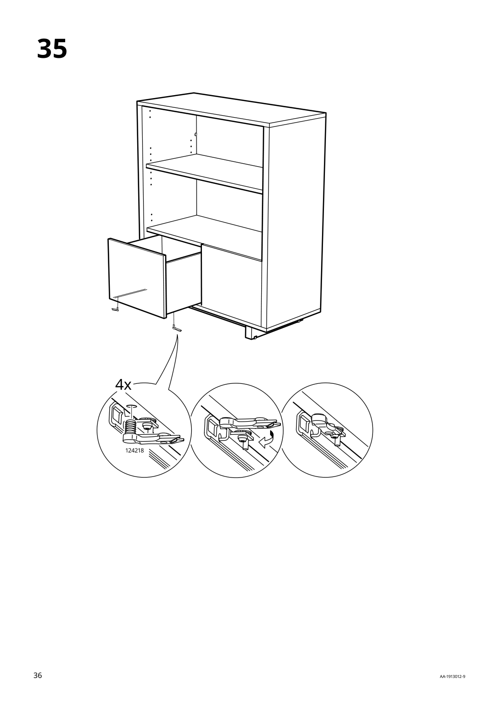 Assembly instructions for IKEA Stockholm cabinet with 2 drawers walnut veneer | Page 36 - IKEA STOCKHOLM cabinet with 2 drawers 802.397.24