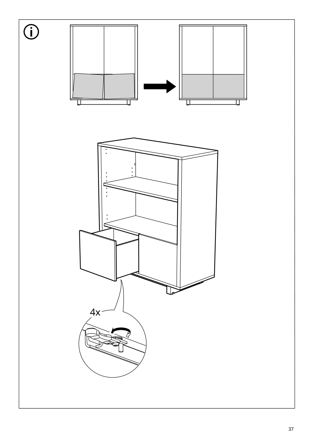 Assembly instructions for IKEA Stockholm cabinet with 2 drawers walnut veneer | Page 37 - IKEA STOCKHOLM cabinet with 2 drawers 802.397.24