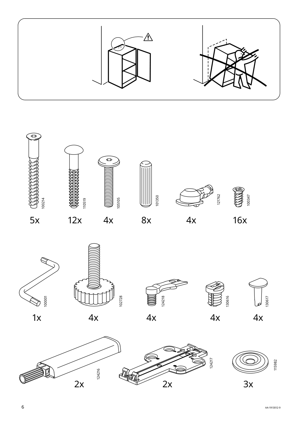 Assembly instructions for IKEA Stockholm cabinet with 2 drawers walnut veneer | Page 6 - IKEA STOCKHOLM cabinet with 2 drawers 802.397.24