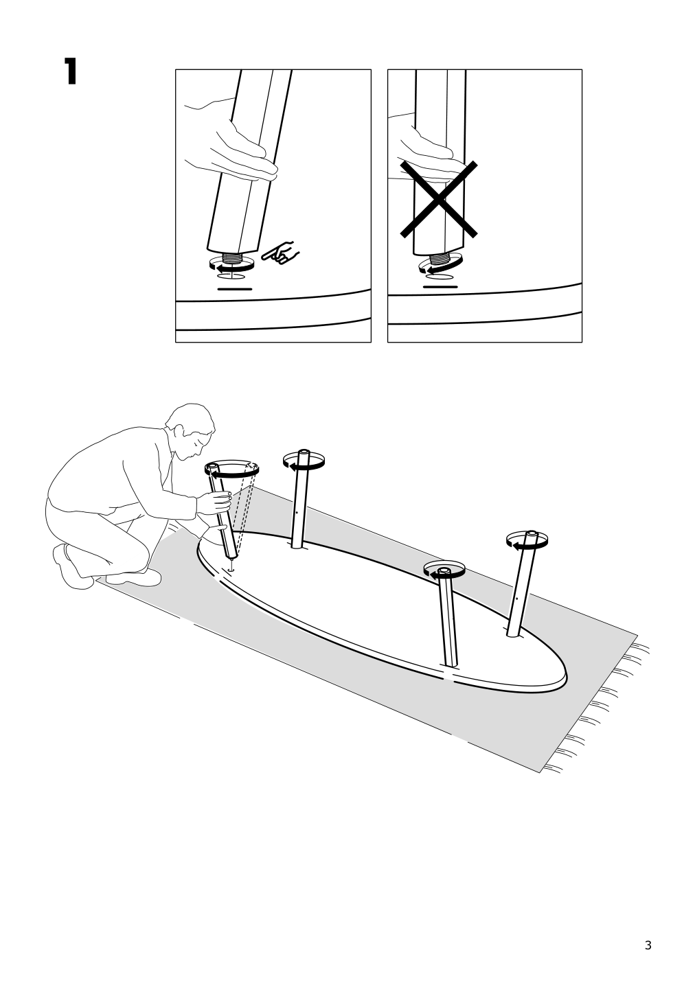 Assembly instructions for IKEA Stockholm coffee table walnut veneer | Page 3 - IKEA STOCKHOLM coffee table 702.397.10