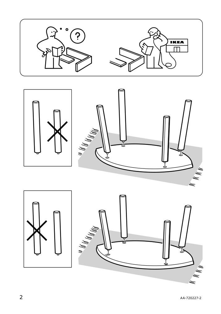 Assembly instructions for IKEA Stockholm nesting tables set of 2 walnut veneer | Page 2 - IKEA STOCKHOLM nesting tables, set of 2 102.397.13