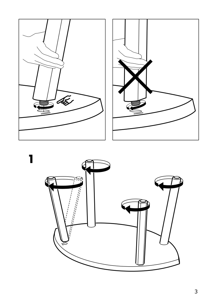 Assembly instructions for IKEA Stockholm nesting tables set of 2 walnut veneer | Page 3 - IKEA STOCKHOLM nesting tables, set of 2 102.397.13