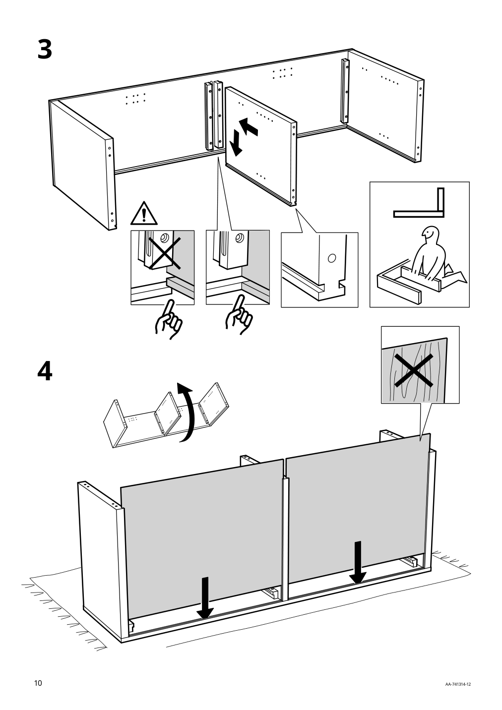 Assembly instructions for IKEA Stockholm sideboard walnut veneer | Page 10 - IKEA STOCKHOLM sideboard 402.397.21