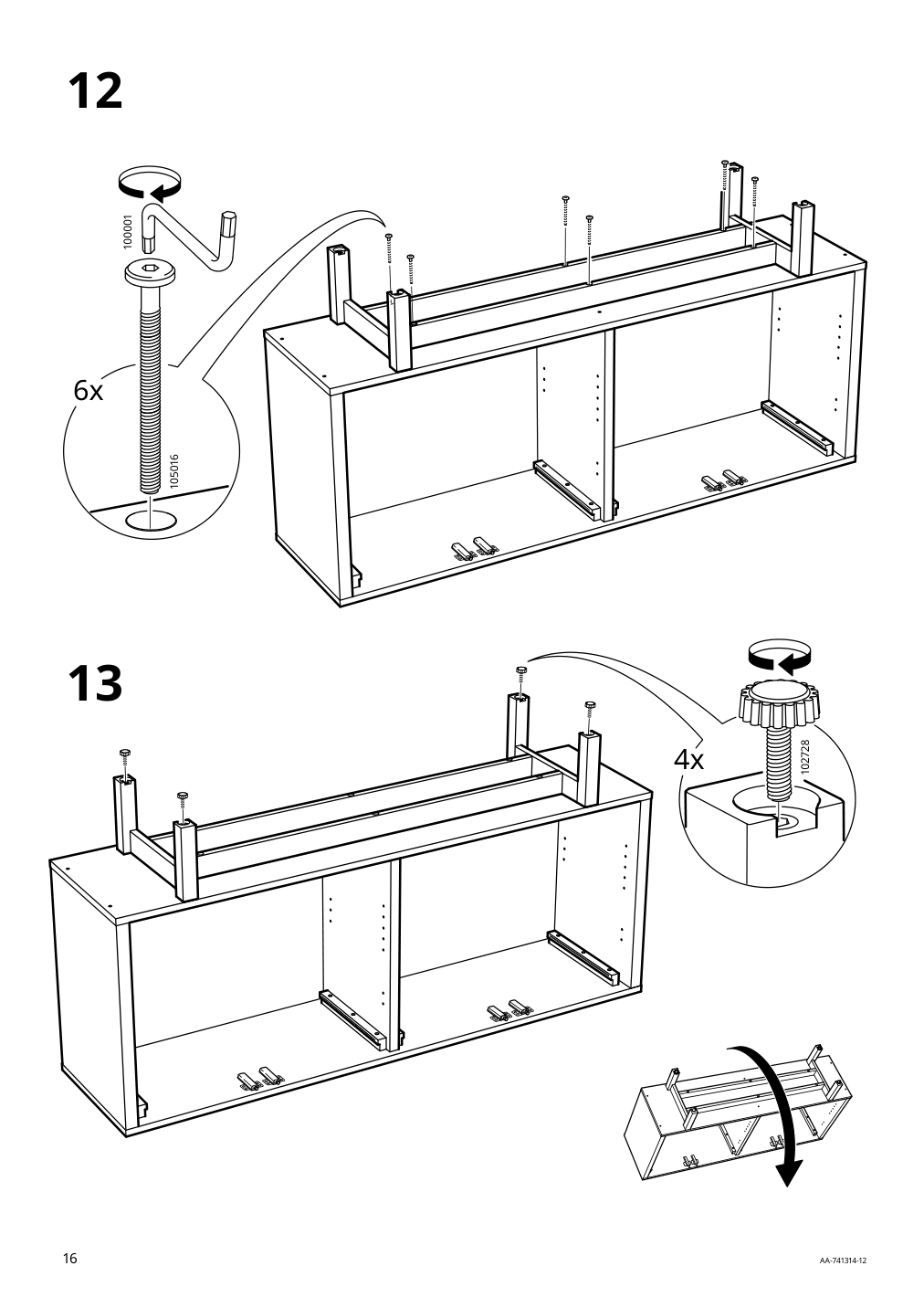 Assembly instructions for IKEA Stockholm sideboard walnut veneer | Page 16 - IKEA STOCKHOLM sideboard 402.397.21