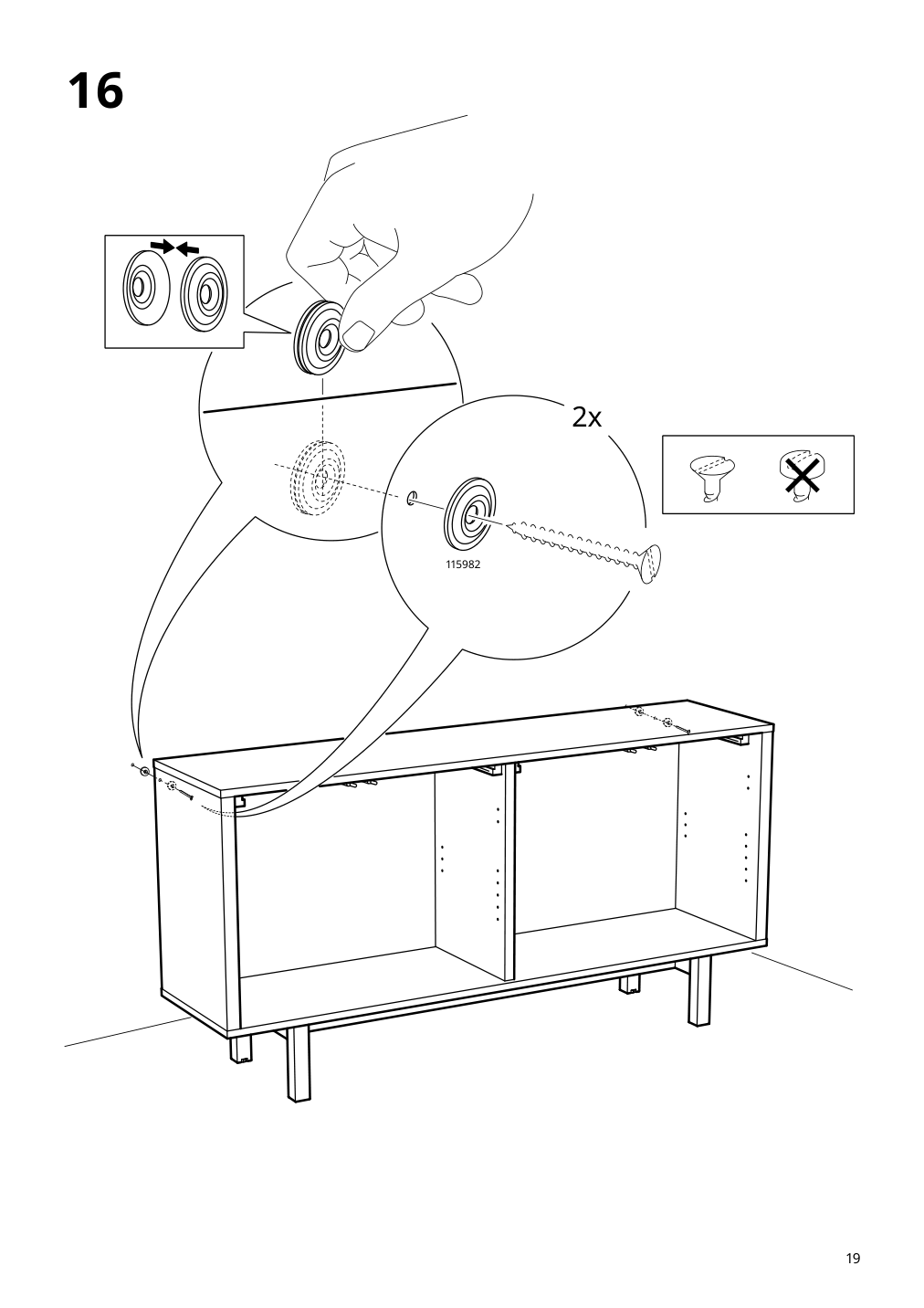 Assembly instructions for IKEA Stockholm sideboard walnut veneer | Page 19 - IKEA STOCKHOLM sideboard 402.397.21