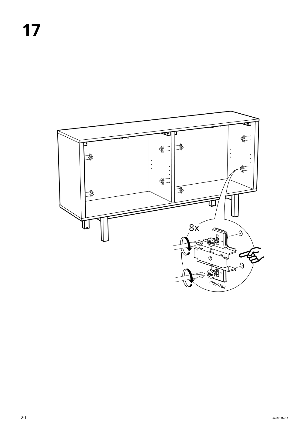 Assembly instructions for IKEA Stockholm sideboard walnut veneer | Page 20 - IKEA STOCKHOLM sideboard 402.397.21