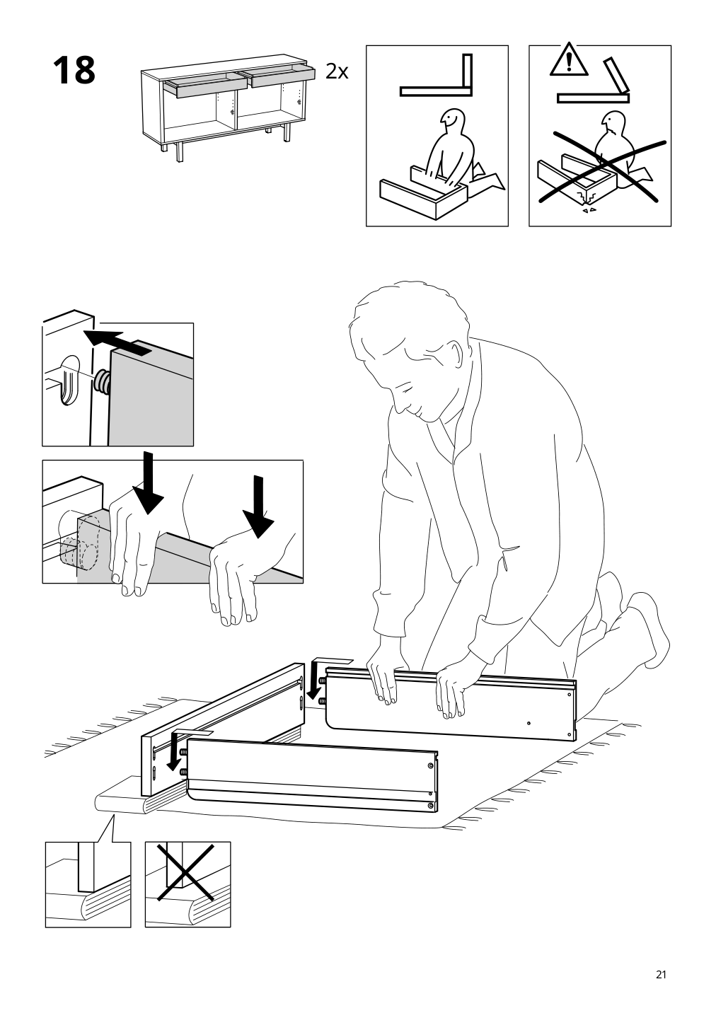 Assembly instructions for IKEA Stockholm sideboard walnut veneer | Page 21 - IKEA STOCKHOLM sideboard 402.397.21