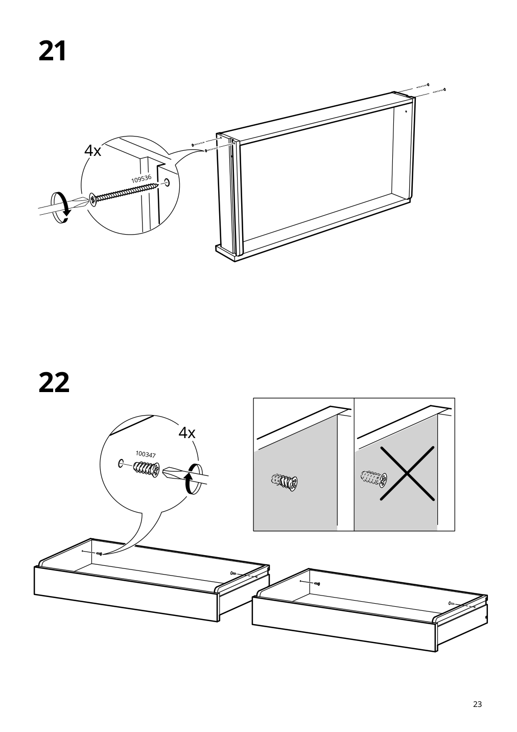 Assembly instructions for IKEA Stockholm sideboard walnut veneer | Page 23 - IKEA STOCKHOLM sideboard 402.397.21