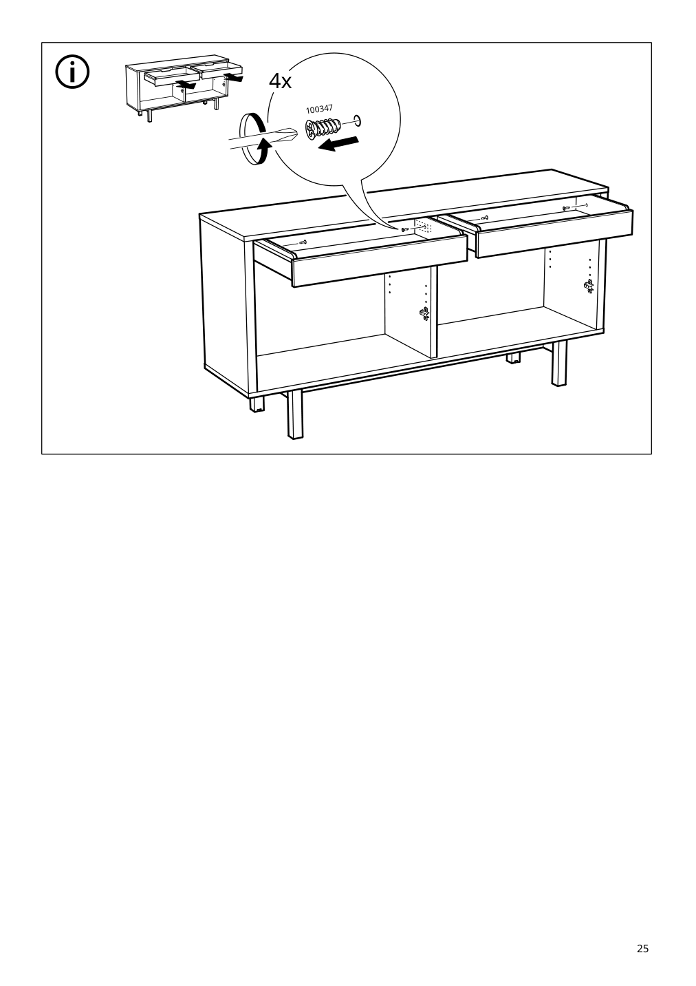 Assembly instructions for IKEA Stockholm sideboard walnut veneer | Page 25 - IKEA STOCKHOLM sideboard 402.397.21