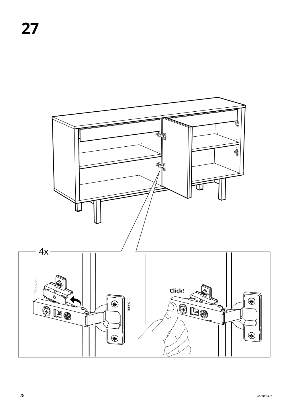 Assembly instructions for IKEA Stockholm sideboard walnut veneer | Page 28 - IKEA STOCKHOLM sideboard 402.397.21