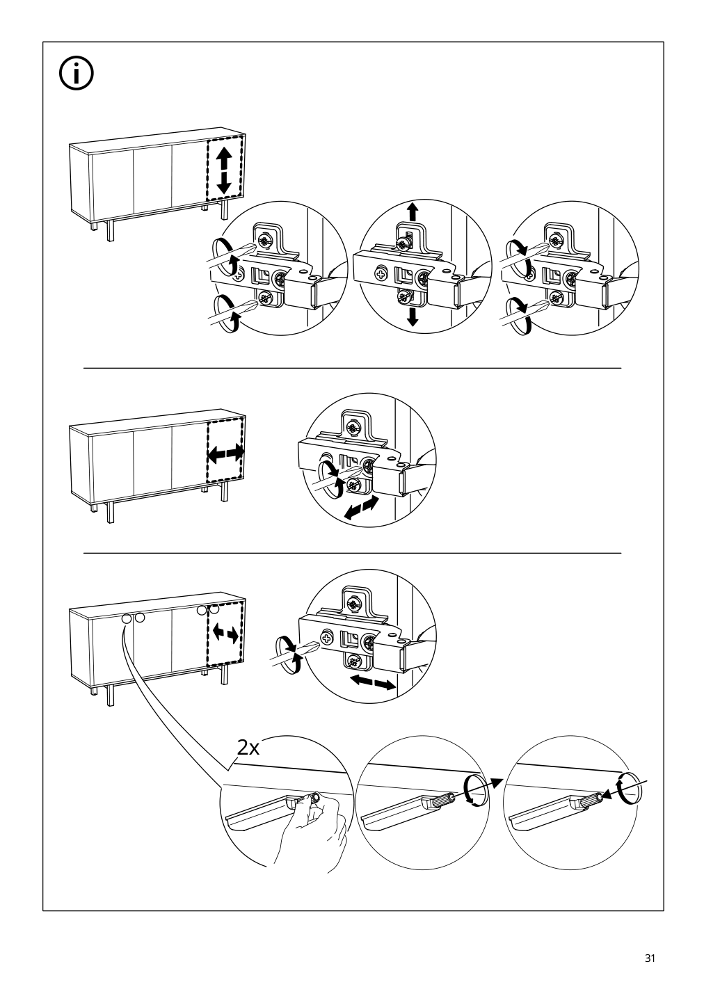 Assembly instructions for IKEA Stockholm sideboard walnut veneer | Page 31 - IKEA STOCKHOLM sideboard 402.397.21