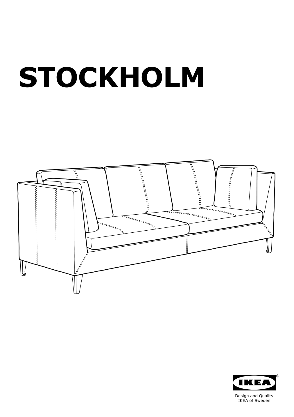 Assembly instructions for IKEA Stockholm sofa seglora natural | Page 1 - IKEA STOCKHOLM sofa 802.450.51