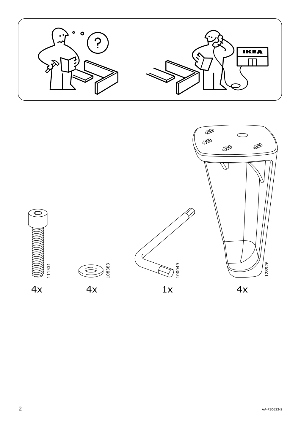 Assembly instructions for IKEA Stockholm sofa seglora natural | Page 2 - IKEA STOCKHOLM sofa 802.450.51