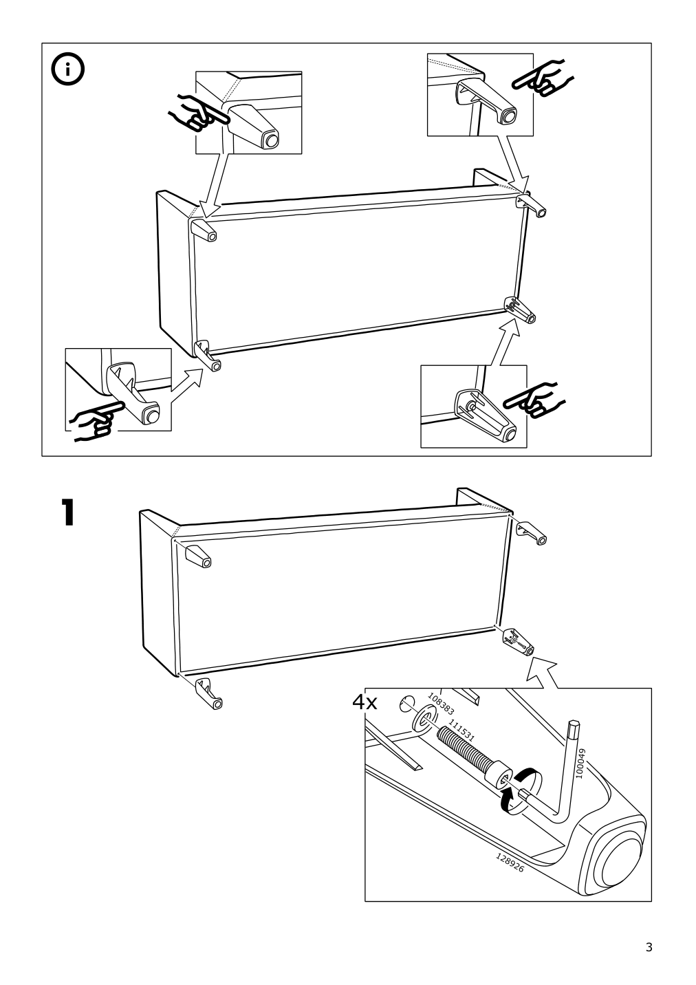 Assembly instructions for IKEA Stockholm sofa seglora natural | Page 3 - IKEA STOCKHOLM sofa 802.450.51