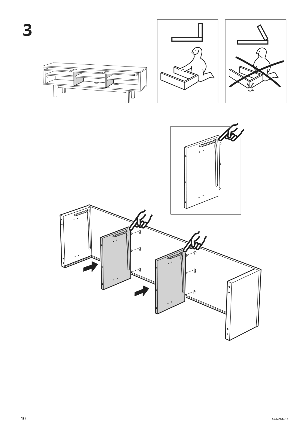 Assembly instructions for IKEA Stockholm tv unit walnut veneer | Page 10 - IKEA STOCKHOLM TV unit 605.662.36