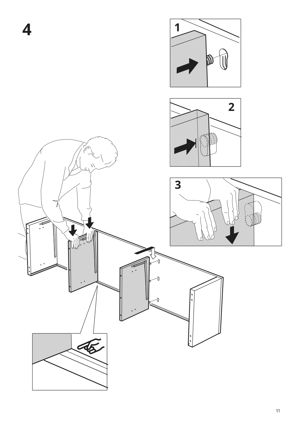 Assembly instructions for IKEA Stockholm tv unit walnut veneer | Page 11 - IKEA STOCKHOLM TV unit 605.662.36