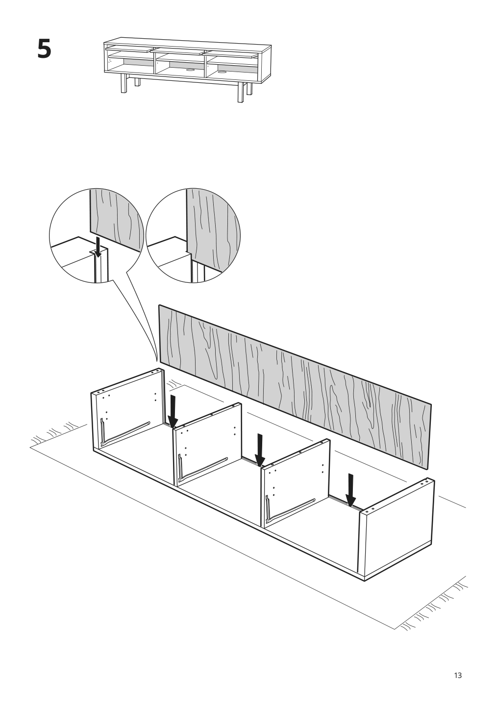 Assembly instructions for IKEA Stockholm tv unit walnut veneer | Page 13 - IKEA STOCKHOLM TV unit 605.662.36