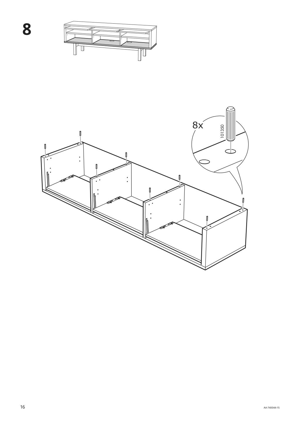 Assembly instructions for IKEA Stockholm tv unit walnut veneer | Page 16 - IKEA STOCKHOLM TV unit 605.662.36