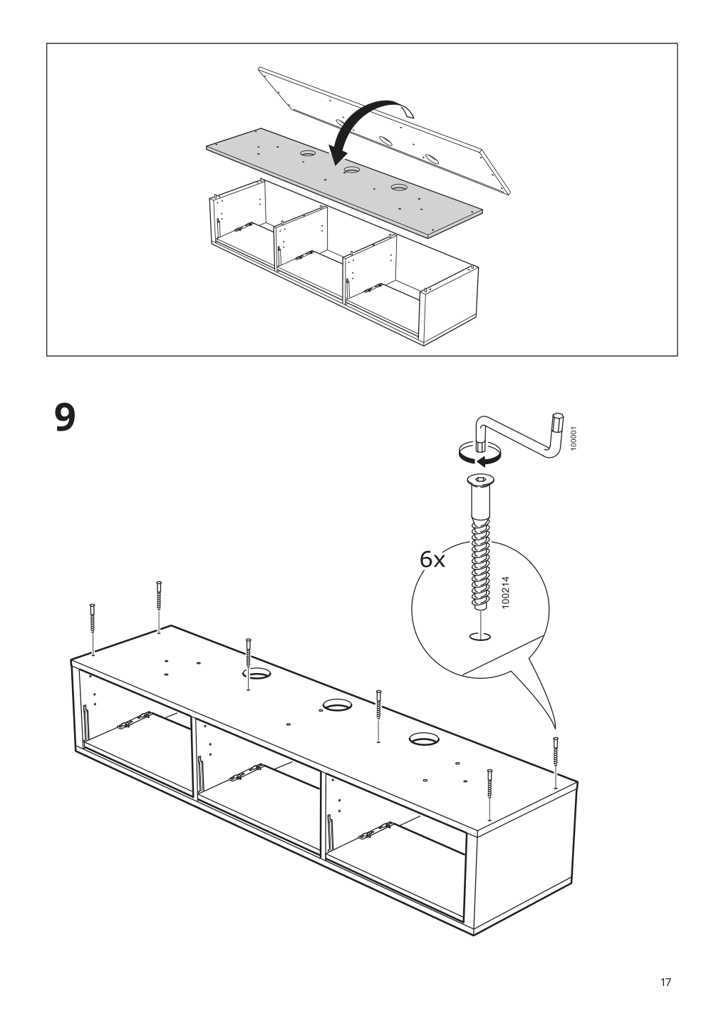 Assembly instructions for IKEA Stockholm tv unit walnut veneer | Page 17 - IKEA STOCKHOLM TV unit 605.662.36