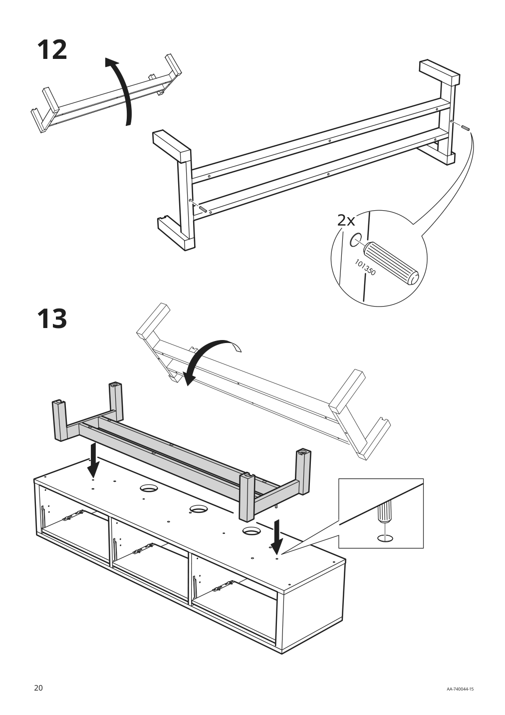 Assembly instructions for IKEA Stockholm tv unit walnut veneer | Page 20 - IKEA STOCKHOLM TV unit 605.662.36