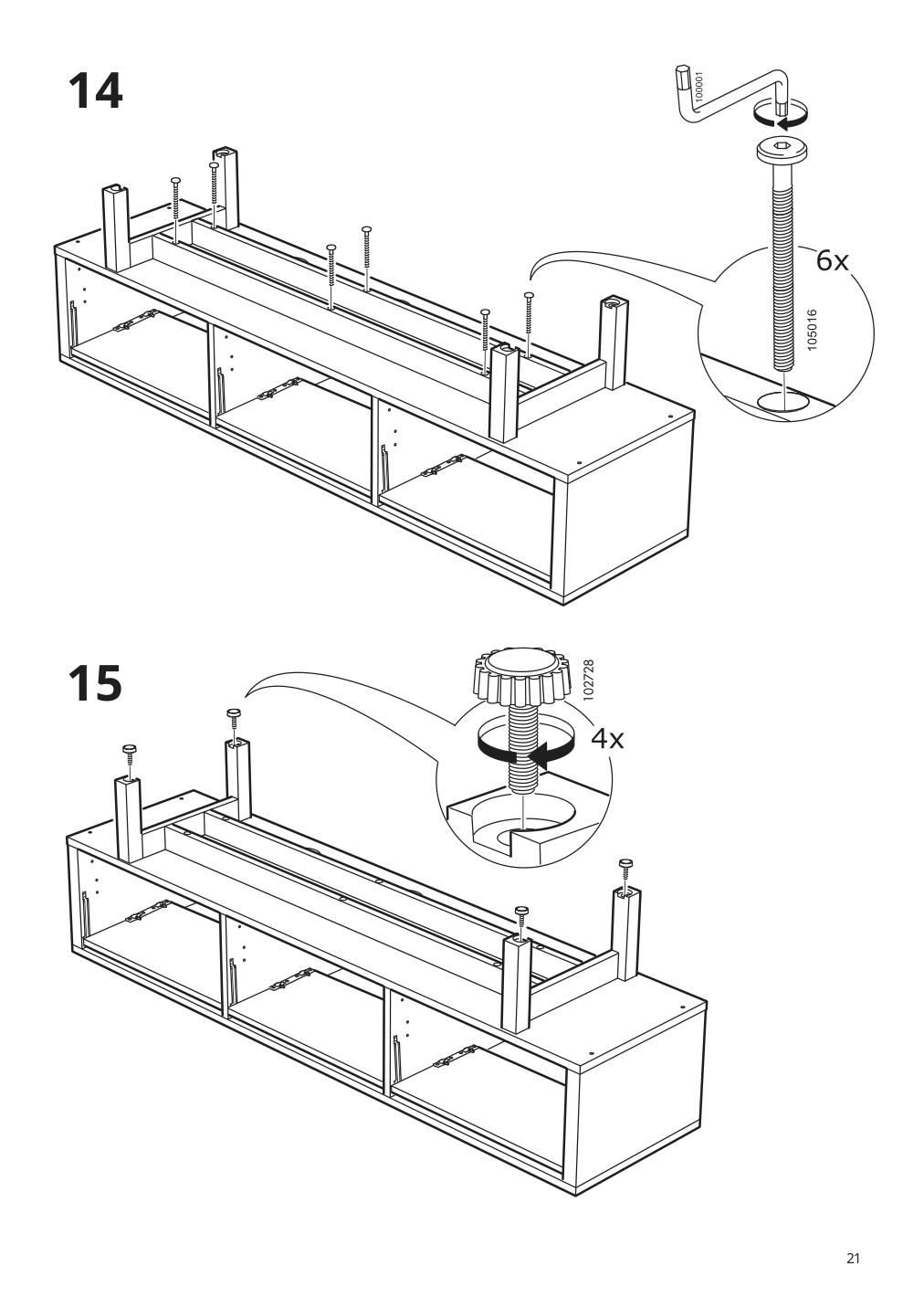 Assembly instructions for IKEA Stockholm tv unit walnut veneer | Page 21 - IKEA STOCKHOLM TV unit 605.662.36