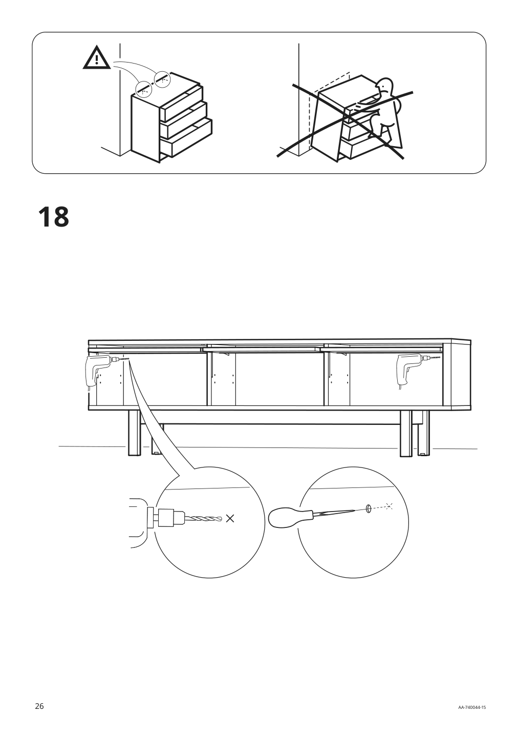 Assembly instructions for IKEA Stockholm tv unit walnut veneer | Page 26 - IKEA STOCKHOLM TV unit 605.662.36