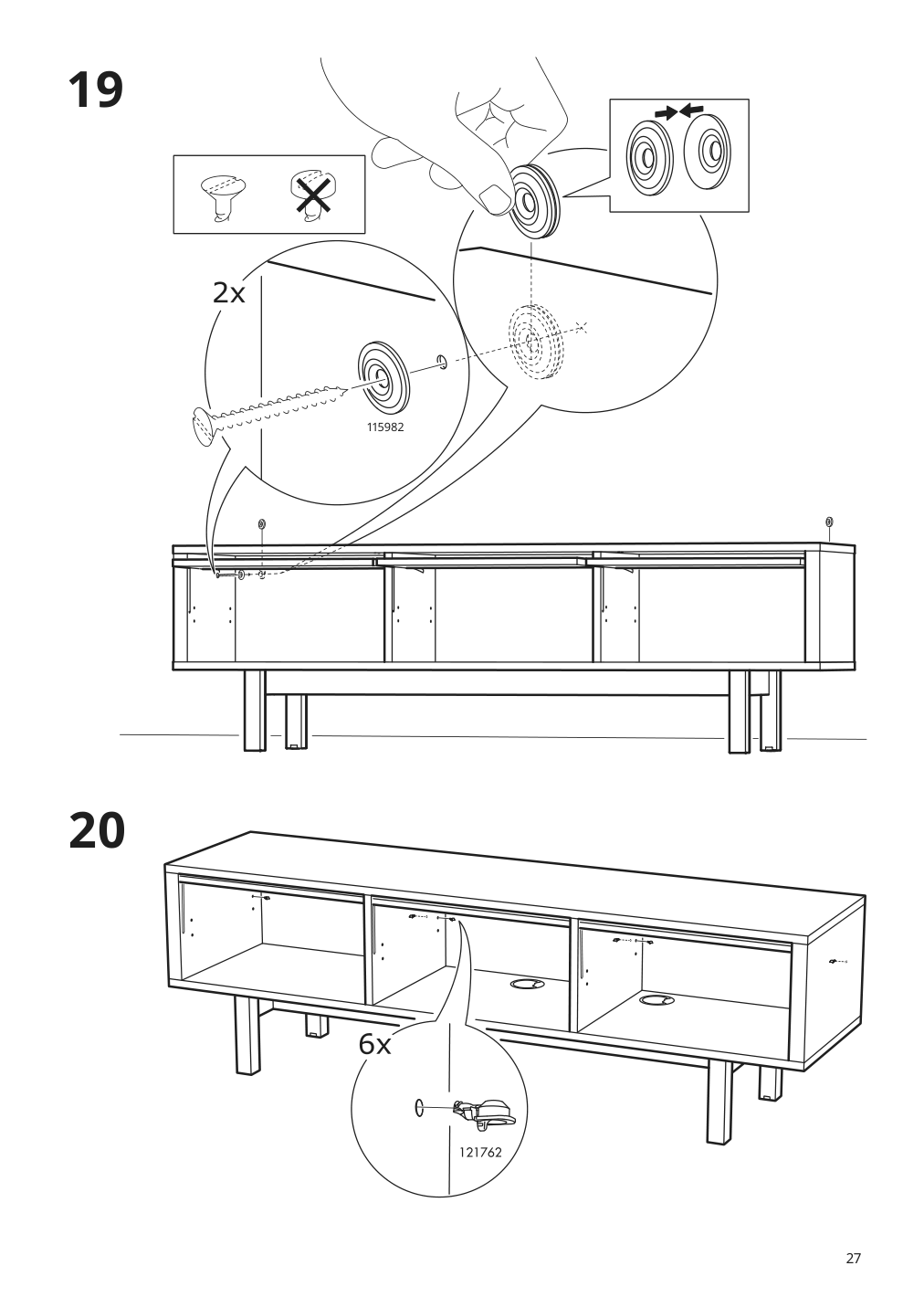 Assembly instructions for IKEA Stockholm tv unit walnut veneer | Page 27 - IKEA STOCKHOLM TV unit 605.662.36