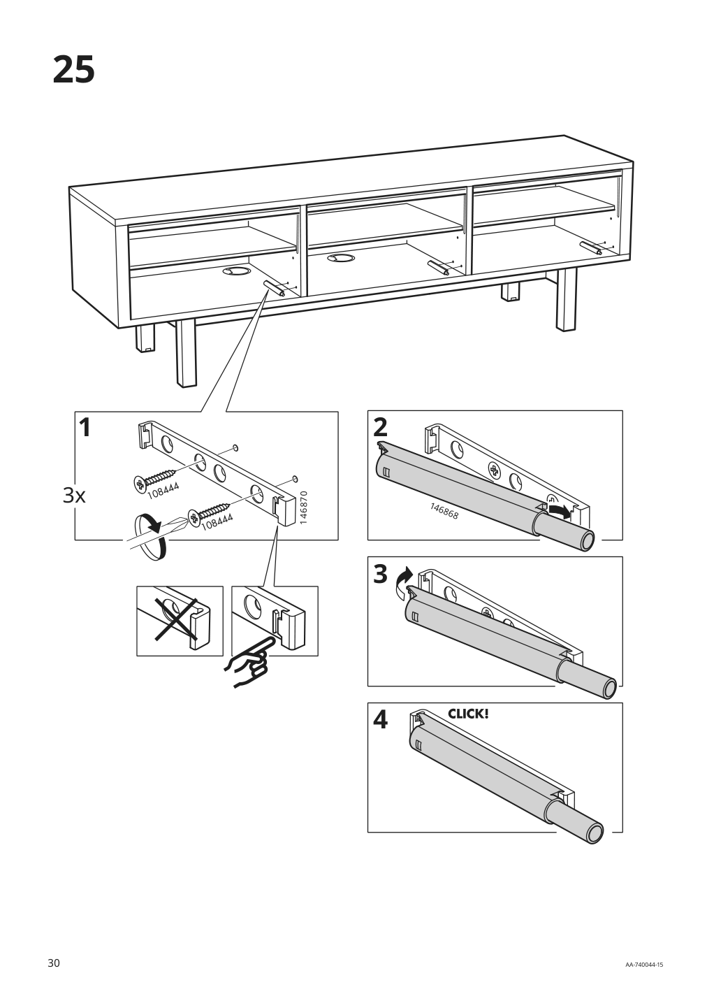 Assembly instructions for IKEA Stockholm tv unit walnut veneer | Page 30 - IKEA STOCKHOLM TV unit 605.662.36