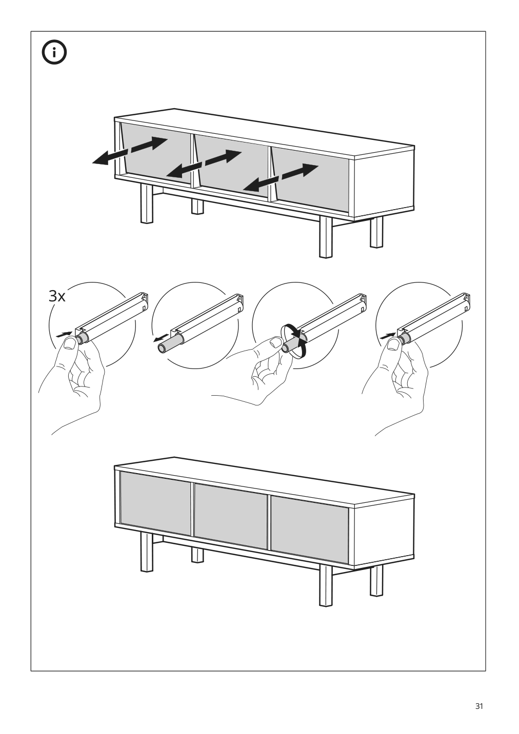 Assembly instructions for IKEA Stockholm tv unit walnut veneer | Page 31 - IKEA STOCKHOLM TV unit 605.662.36