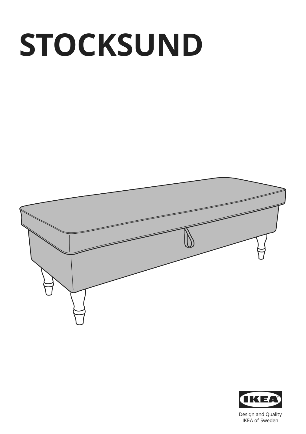 Assembly instructions for IKEA Stocksund bench cover hovsten gray white | Page 1 - IKEA STOCKSUND bench cover 503.063.57