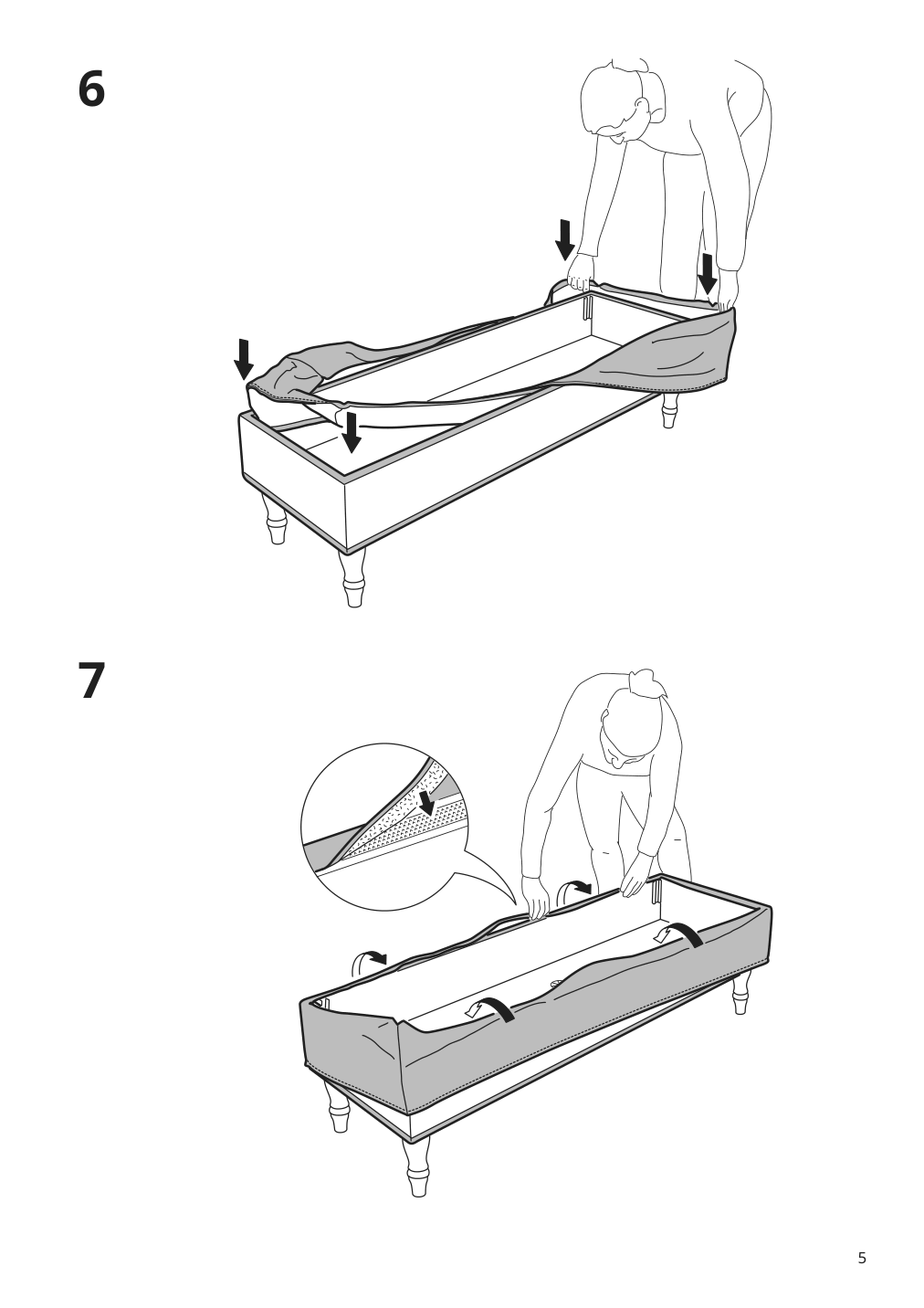 Assembly instructions for IKEA Stocksund bench cover hovsten gray white | Page 5 - IKEA STOCKSUND bench cover 503.063.57