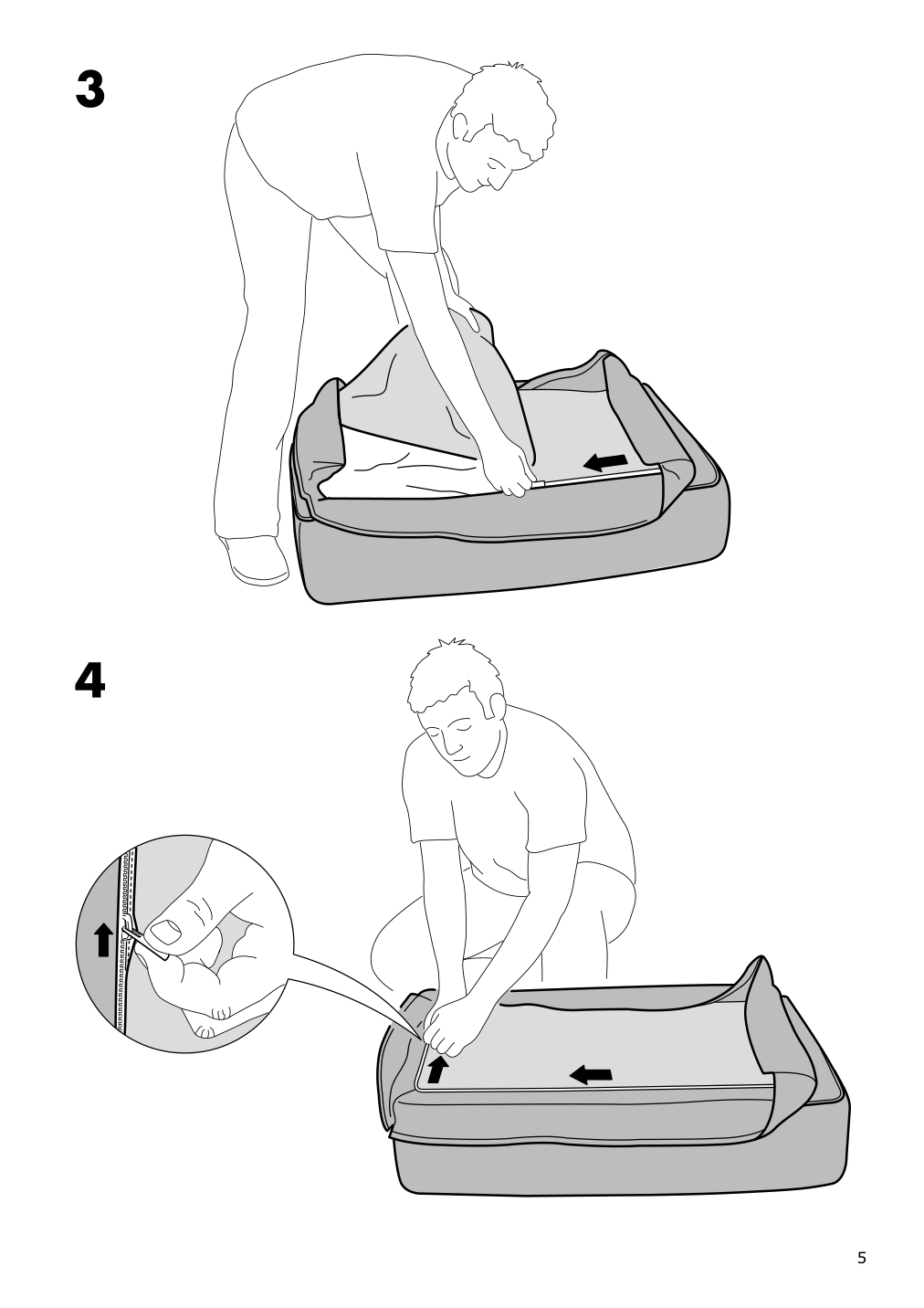 Assembly instructions for IKEA Stocksund cover for ottoman ljungen beige | Page 5 - IKEA STOCKSUND cover for ottoman 902.820.57