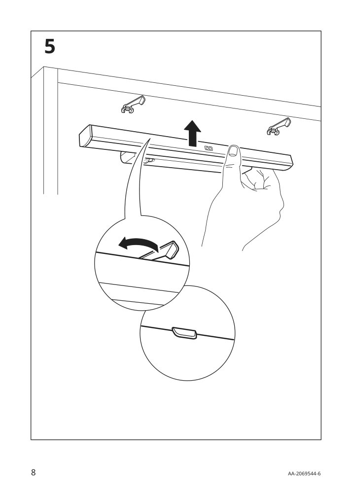 Assembly instructions for IKEA Stoetta led cabinet lighting strip w sensor battery operated white | Page 8 - IKEA STÖTTA LED cabinet lighting strip w sensor 903.600.93