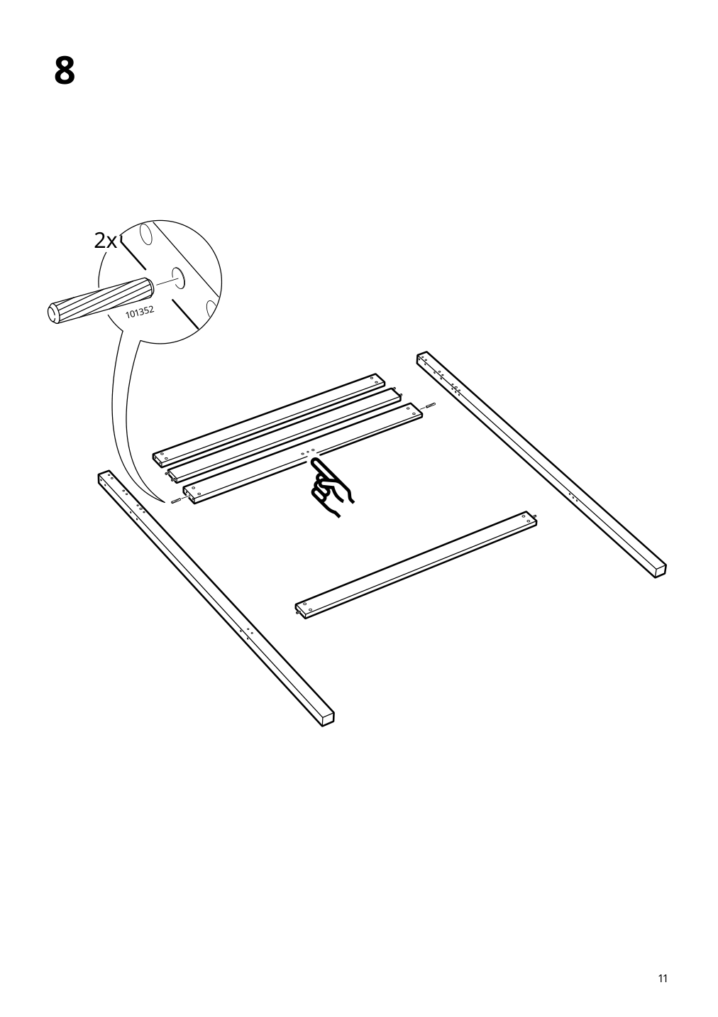 Assembly instructions for IKEA Stora loft bed frame black | Page 11 - IKEA STORÅ loft bed frame 001.608.66